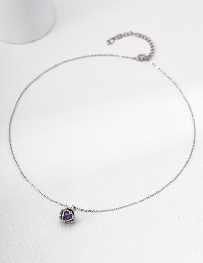 Lucky purple quartz necklace