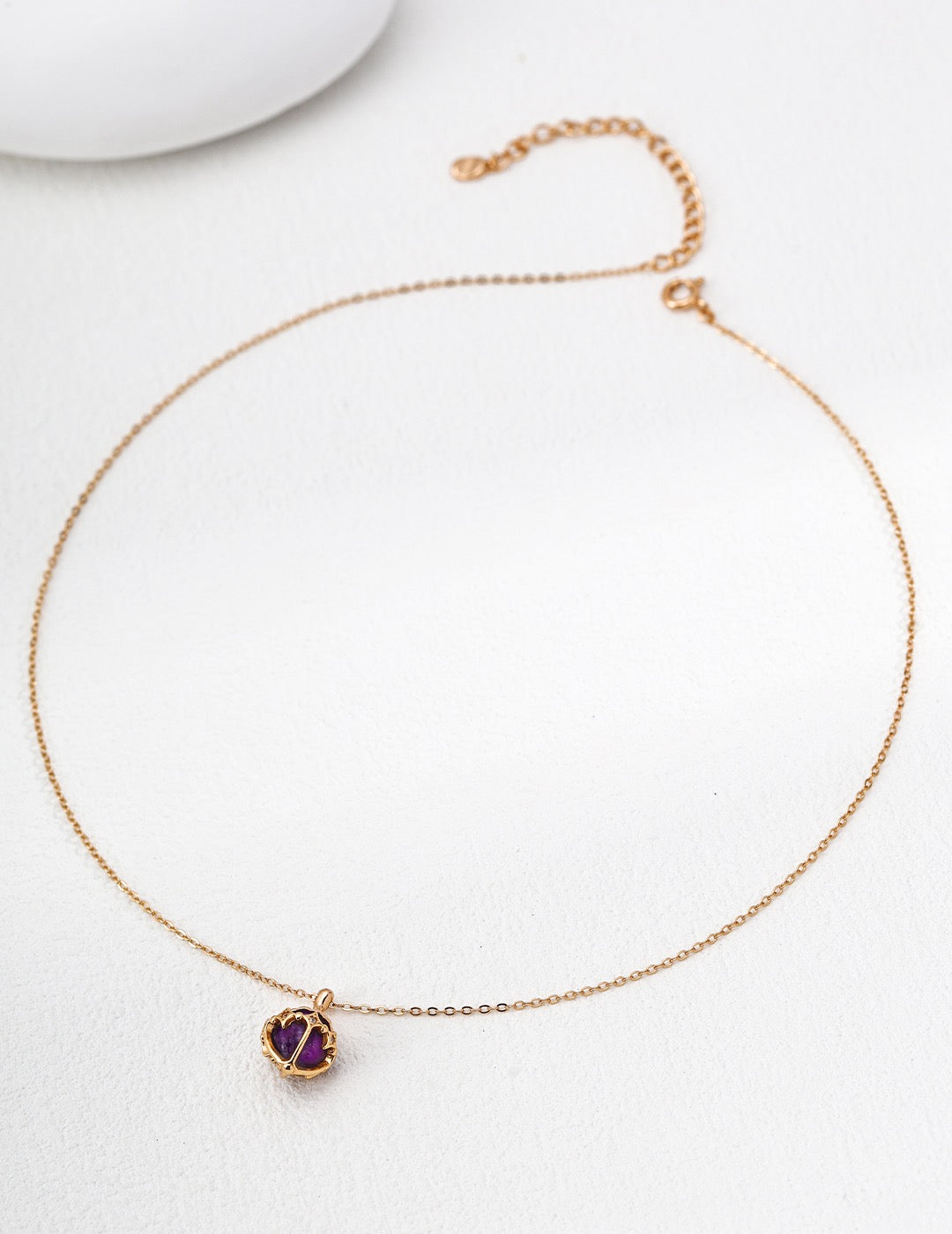 Lucky purple quartz necklace
