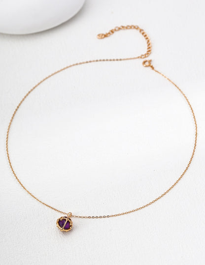 Lucky purple quartz necklace