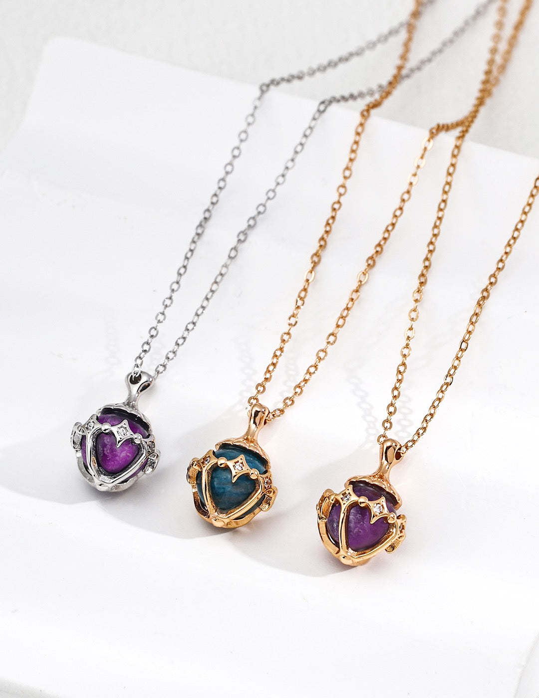 Lucky purple quartz necklace