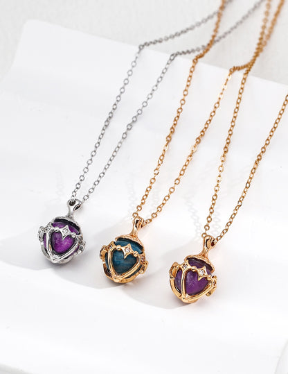 Lucky purple quartz necklace