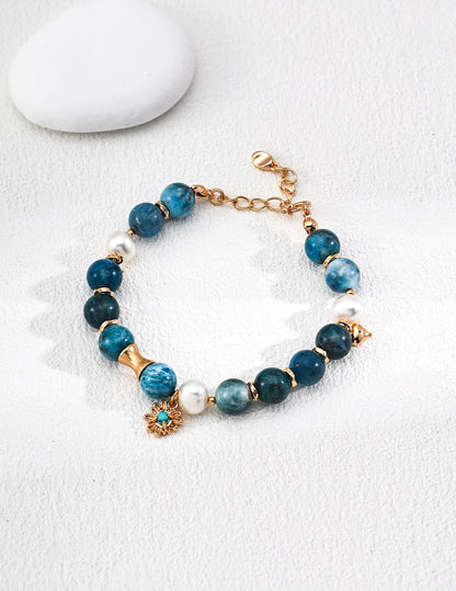 Sunflower Azurite Bracelet