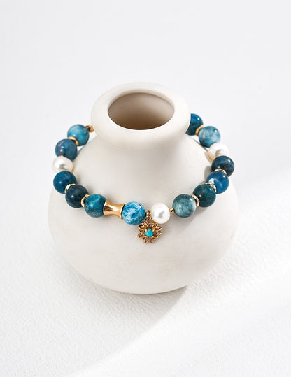 Sunflower Azurite Bracelet