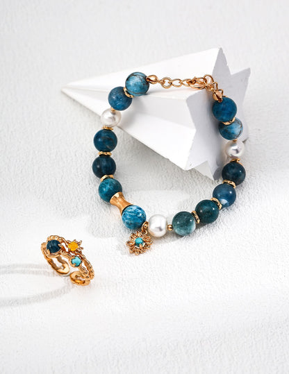 Sunflower Azurite Bracelet