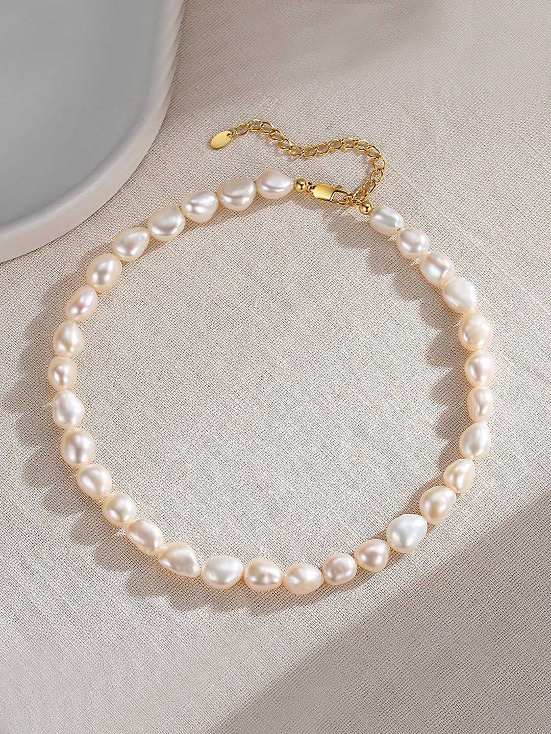 Large Irregular Baroque Pearl Necklace | Estincele Jewellery | Women's necklace | Pearl necklace