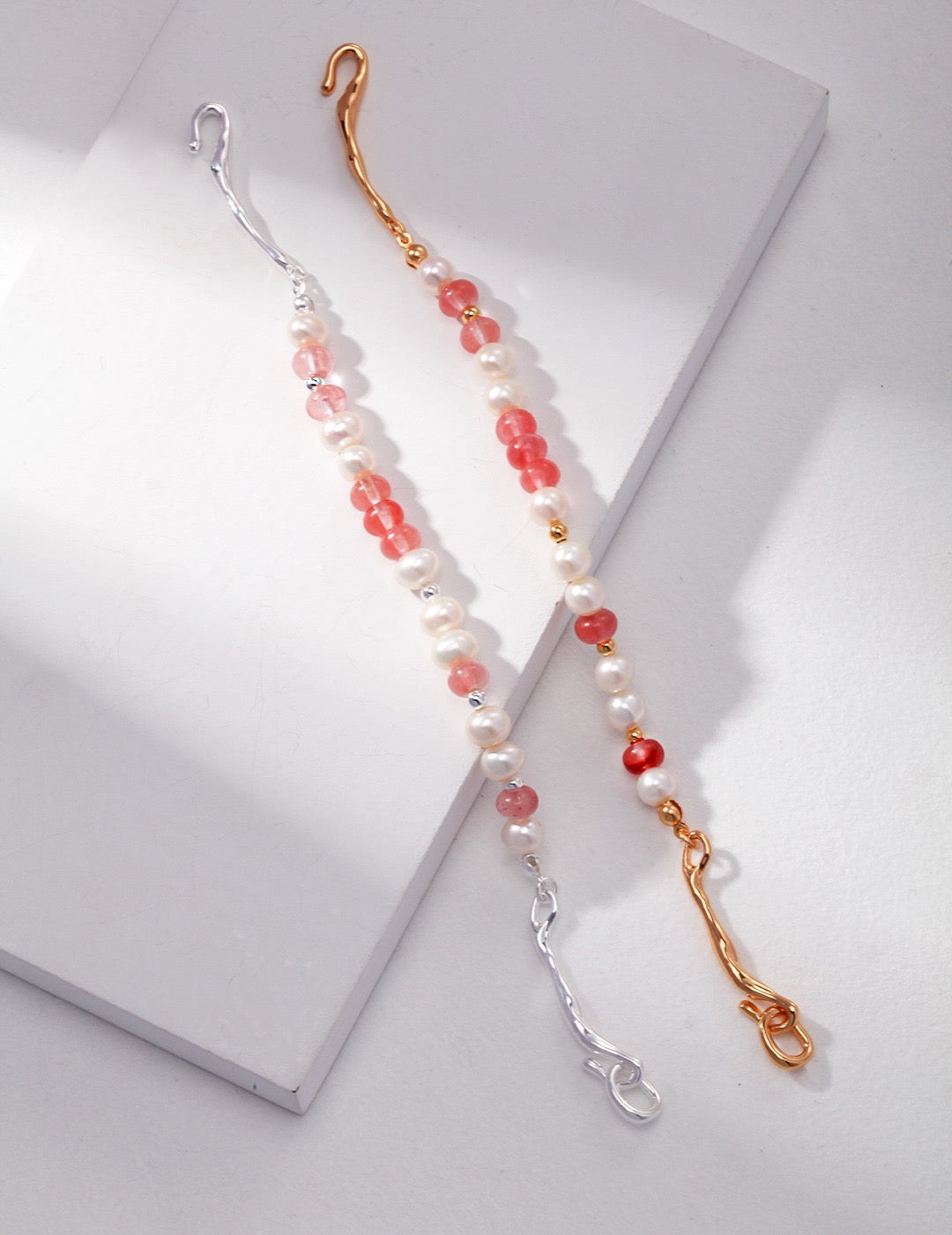 Strawberry Pink Bracelet | Estincele Jewellery | Women's Bracelet | Strawberry bracelet