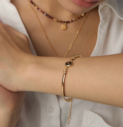 Tiger's Eye Herringbone Bracelet