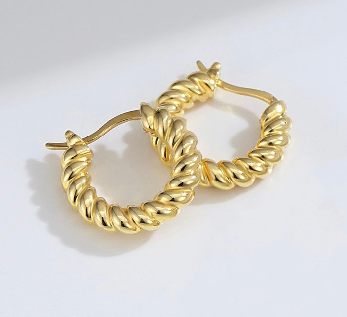 Thick Chunky Hoop Earrings