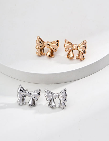 Vintage Bowknot Sterling Silver Earrings