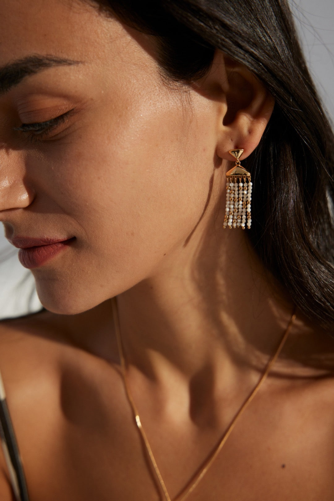 Seashell Drop Sterling Silver Earrings