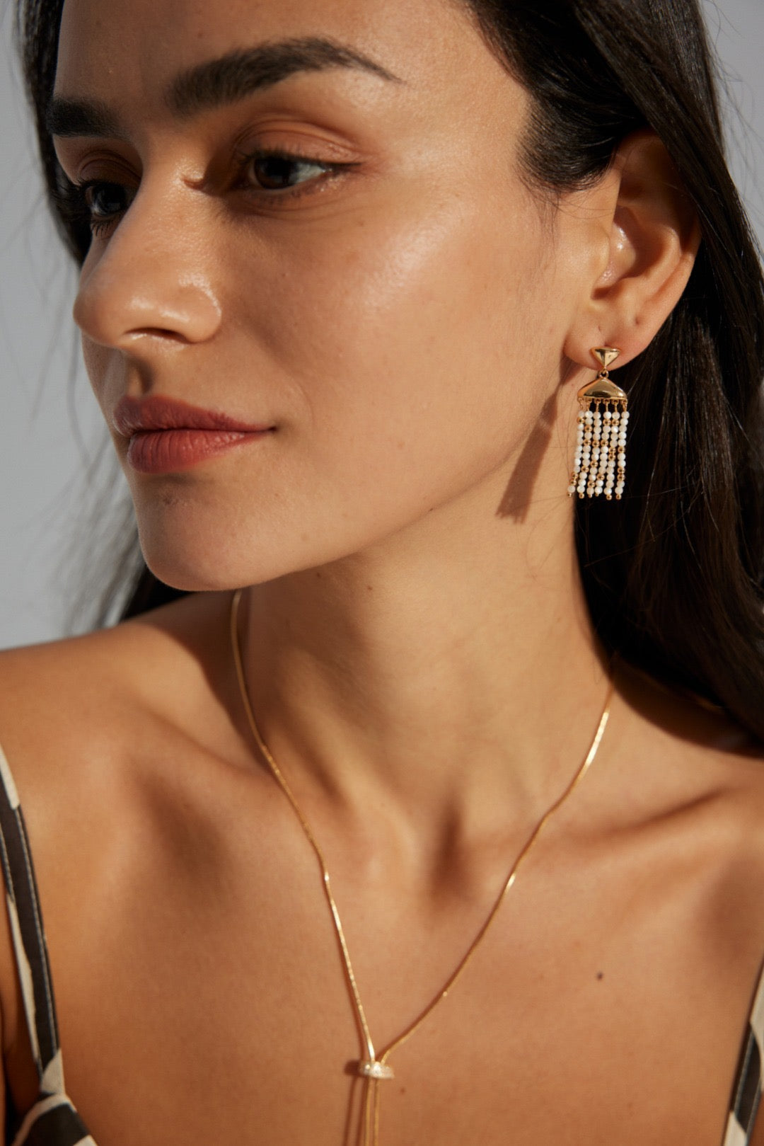 Seashell Drop Sterling Silver Earrings
