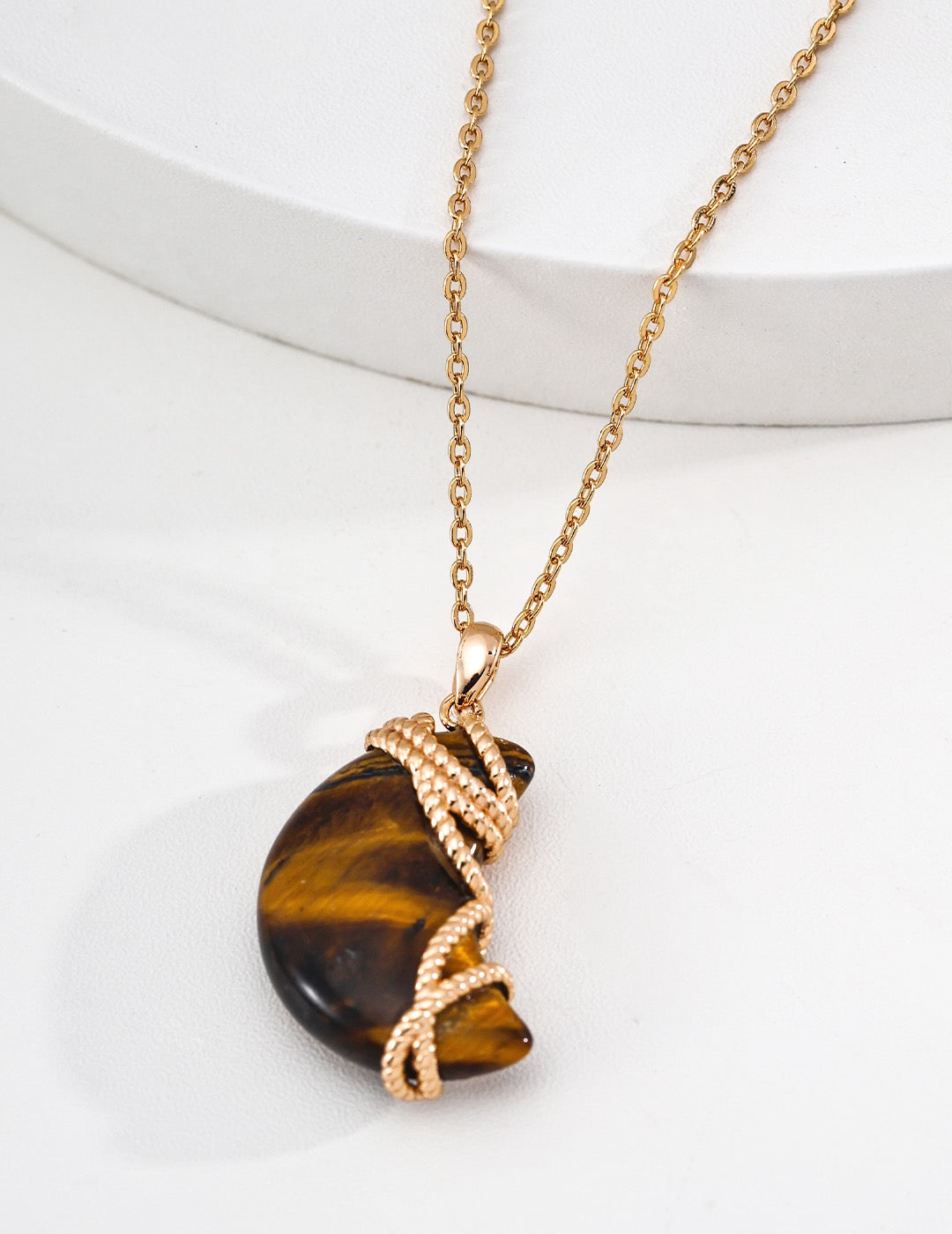 Moonlight Tigers Eye Sterling Silver Necklace