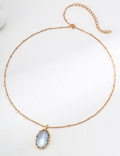 Saltwater Silver Mabé Pearl Necklace