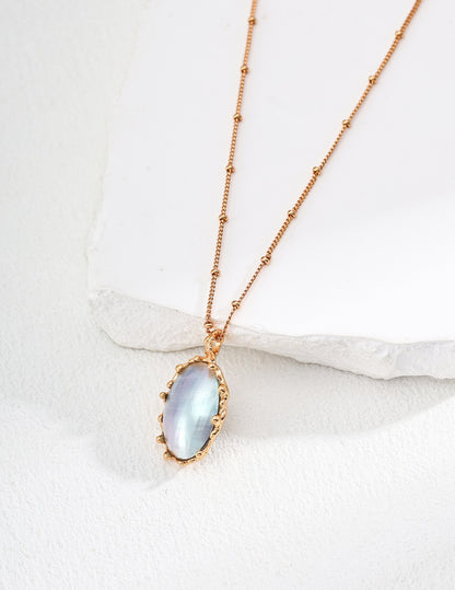Saltwater Silver Mabé Pearl Necklace