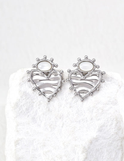 Summer Heartbeat Silver Earrings