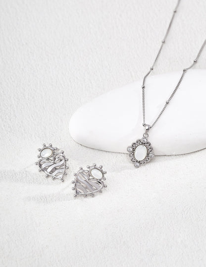 Summer Heartbeat Silver Earrings