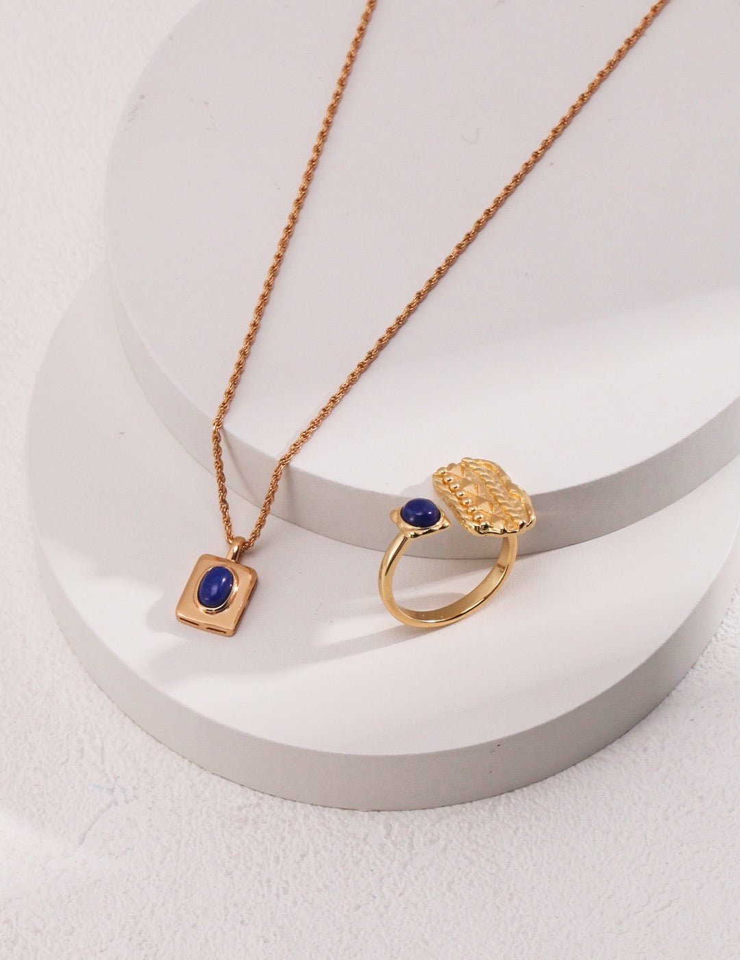 Lapis Lazuli Rectangle Necklace | Lapis Lazuli Jewellery | Lapis Lazuli necklace | gold necklace