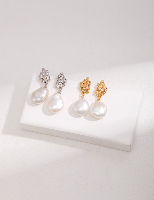 Sterling Silver Baroque Earrings | Estincele Jewellery | Women's earrings