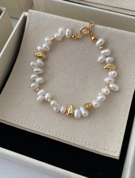 Irregular Baroque Pearl Bracelet | Gold Jewellery | Bracelets